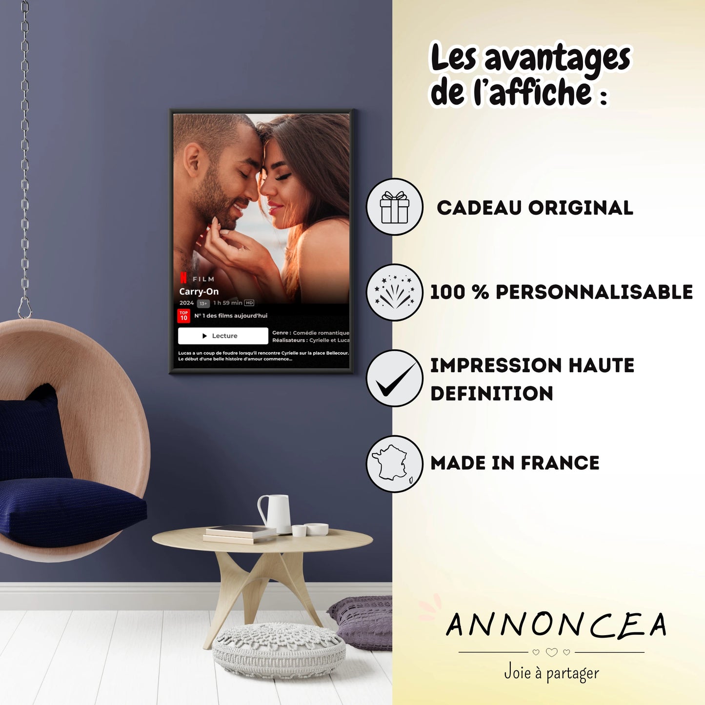 Affiche personnalisée Netflix