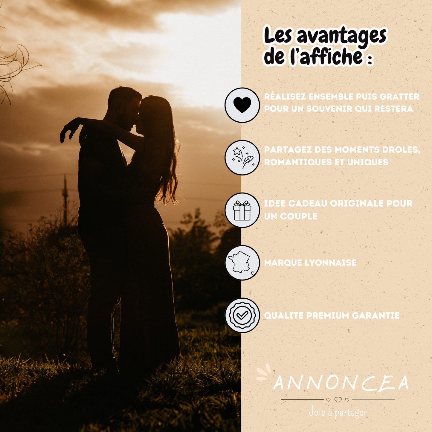 52 activités en amoureux - Poster à gratter pour les couples