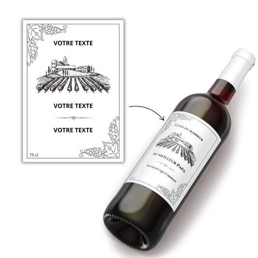 Etiquette vin à personnaliser
